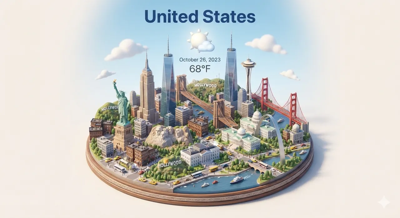 Nano Banana 2 Lite isometric city weather card example