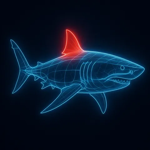 Glowing Lines Anatomy Diagram