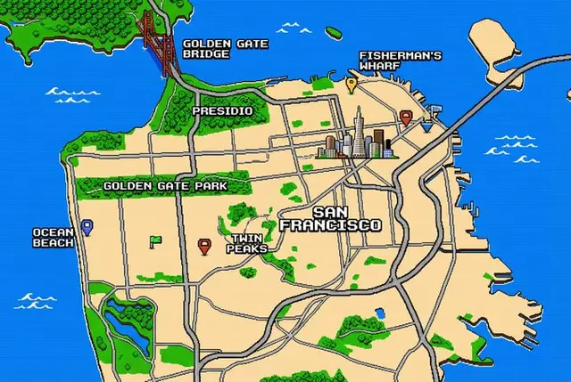 8-bit style map