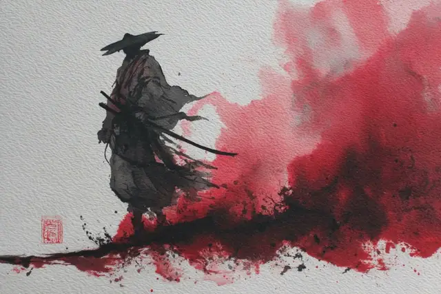 Japanese ink wash